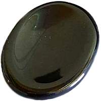 GWBA: Black Agate Worry Stone