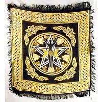 RAC91: Pentagram Goddess altar cloth 18 x 18