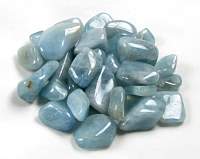 Beryl Blue Aquamarine Tumbled Stone