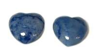 Gemstone Heart Dumortierite Blue Quartz 1.5 inch