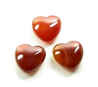 Gemstone Heart Carnelian 1 to 1.25 inch