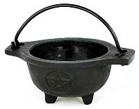 ICBR75P: Mini Pentagram Cast Iron Cauldron