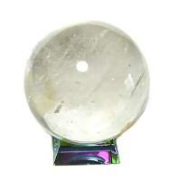 Crystal Ball Sphere Stand Rainbow Glass 1.25 inch SMALL