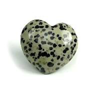 Gemstone Heart Dalmatian Jasper 1.25 inch
