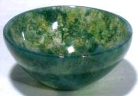 RBMS: Devotional Bowl Moss Agate 2 inch dia