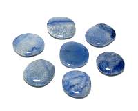 Dumortierite Blue Quartz Flat Smooth Stone