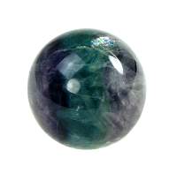 Fluorite Crystal Gemstone Sphere 1.75 inch 45mm