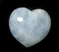 Gemstone Heart Blue Calcite 1.25 inch