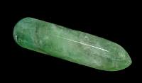 Green Fluorite Faceted Crystal Massage Wand