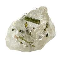 Tourmaline Green in Quartz Crystal 2.75 inch 159.9 grams
