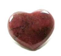 Gemstone Heart Rhodonite  1.5 inch