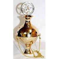 IBHANP: Pentagram Crowned Hanging Brass Censer