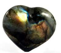 Gemstone Heart Labradorite 1 - 1.25 inch
