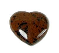 Gemstone Heart Mahogany Obsidian 1.25 inch