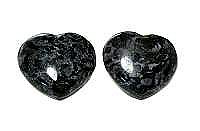 Gemstone Heart Mystic Merlinite Psilomelane 3 inch