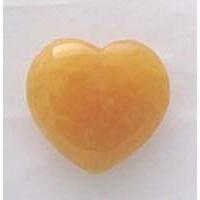 Gemstone Heart Orange Calcite 1.5 inch