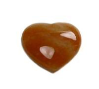 Gemstone Heart Peach Aventurine 1.25 inch