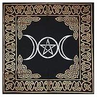 RAT24: Triple Moon Pentagram Altar Tarot Cloth