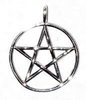 JMS242: Pentagram Pendant sterling 1 inch