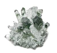 Clear Quartz Crystal Cluster with Chlorite 3.5 inch
