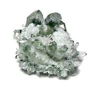 Clear Quartz Crystal Cluster with Chlorite 3.5 inch