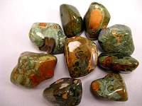 Rhyolite Rainforest Jasper Tumbled Stone MED