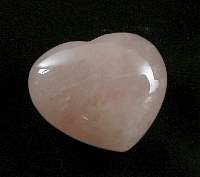 Gemstone Heart Rose Quartz  1.5 inch