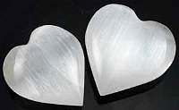 Gemstone Heart White Selenite 2 inch
