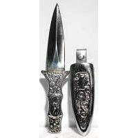 RATHB: Engraved Silver Boot Athame, 6 inch