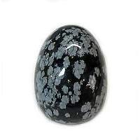 Snowflake Obsidian Gemstone Egg, 1.75 inch