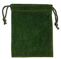 RV34GR: Green Velveteen Bag 3 x 4 inch